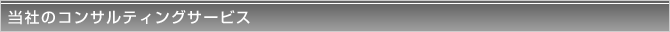 当社のコンサルティングサービス